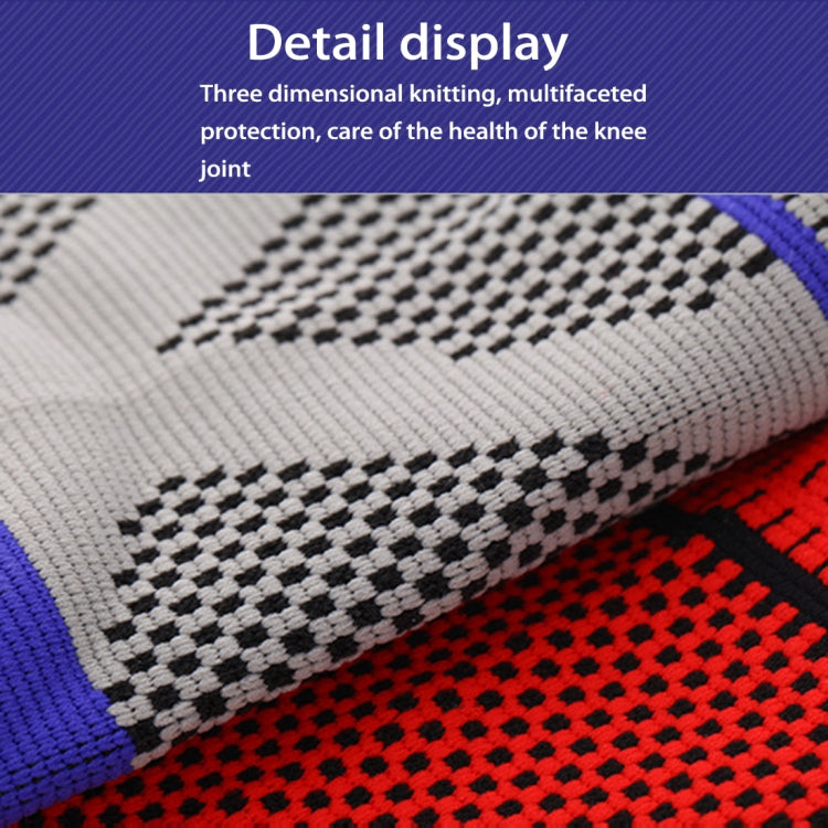 Outdoor Fitness Mountaineering Knit Protection Silicone Anti - collision Spring Support Sports Knee Protector, Size: M, Size: M
