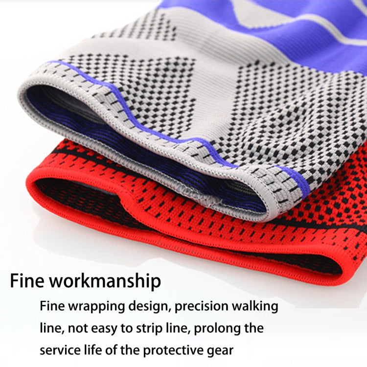 Outdoor Fitness Mountaineering Knit Protection Silicone Anti - collision Spring Support Sports Knee Protector, Size: M, Size: M