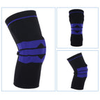 Outdoor Fitness Mountaineering Knit Protection Silicone Anti - collision Spring Support Sports Knee Protector, Size: L, Size: L