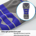 Outdoor Fitness Mountaineering Knit Protection Silicone Anti - collision Spring Support Sports Knee Protector, Size: L, Size: L