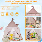 Indian Castle Children Indoor Outdoor Tent Mongolian Yurt Toy House, Indian Castle with Base Cloth