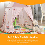 Indian Castle Children Indoor Outdoor Tent Mongolian Yurt Toy House, Indian Castle with Base Cloth