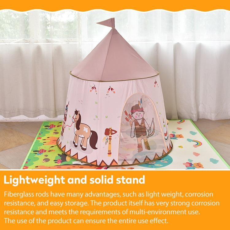 Indian Castle Children Indoor Outdoor Tent Mongolian Yurt Toy House, Indian Castle with Base Cloth