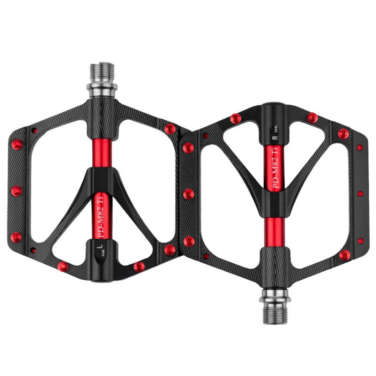 PROMEND PD-M82-TI 1 Pair Mountain Bicycle Titanium Alloy Shaft 3-Bearings Wide Pedals, PD-M82-TI
