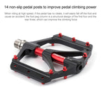 PROMEND PD-M82-TI 1 Pair Mountain Bicycle Titanium Alloy Shaft 3-Bearings Wide Pedals, PD-M82-TI