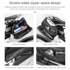 WILD MAN ES7 1.2L Rainproof Bicycle Bag Frame Front Top Tube Cycling Bag, ES7 (Black)
