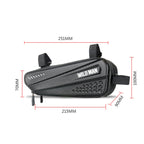 WILD MAN ES4 1.2L Hard Bicycle Bags Rainproof Road Bicycle Frame Bag Triangle Bag, ES4 (Black)