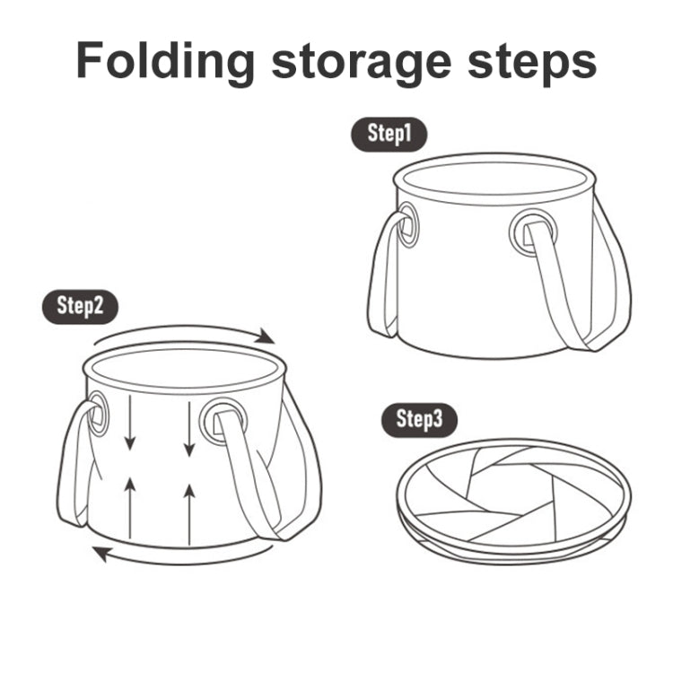 Naturehike NH20SJ040 10L PVC Outdoor Camping Foldable Water Storage Bucket, 10L