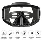 DM600 Silica Gel Diving Mask Swimming Goggles Diving Equipment for Adults, DM600 (Black), DM600 (Black Blue), DM600 (Red + Black), DM600 (White)
