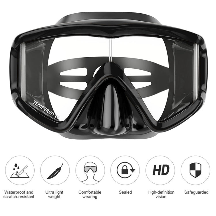 DM600 Silica Gel Diving Mask Swimming Goggles Diving Equipment for Adults, DM600 (Black), DM600 (Black Blue), DM600 (Red + Black), DM600 (White)