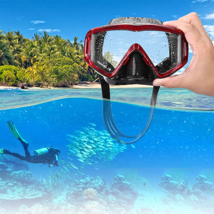 DM600 Silica Gel Diving Mask Swimming Goggles Diving Equipment for Adults, DM600 (Black), DM600 (Black Blue), DM600 (Red + Black), DM600 (White)