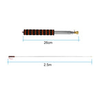 1.6M 10 Knots Telescopic Stainless Steel Sponge Golden Head Teaching Stick Guide Signal Flag, 1.6M 10 Knots