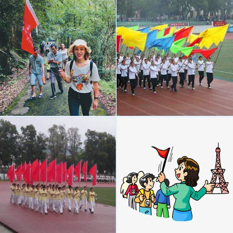 2M 2 Knots Multi-function Telescopic Stainless Steel Teaching Stick Guide Flagpole Signal Flag, 2M 2 Knots