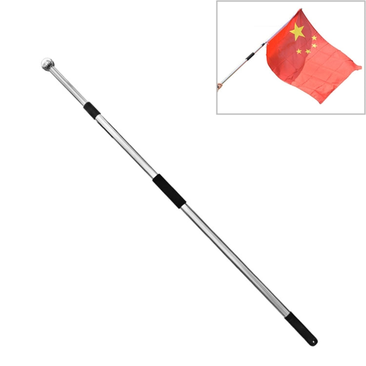 2.5M 2 Knots Multi-function Telescopic Stainless Steel Teaching Stick Guide Flagpole Signal Flag, 2.5M 2 Knots