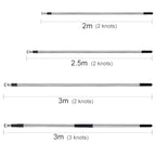 2.5M 2 Knots Multi-function Telescopic Stainless Steel Teaching Stick Guide Flagpole Signal Flag, 2.5M 2 Knots