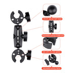 Motorcycle Dual-headsCrab & Single Heads Clamps Handlebar Fixed Mount Selfie Stick, Dual-heads Crab & Single Heads Crab
