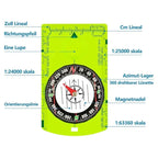 2pcs DC361 Outdoor Multifunctional Compass Map Scale, DC361