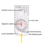 2pcs Nisa DC40-3A Outdoor Transparent Compass Map Scale, DC40-3A