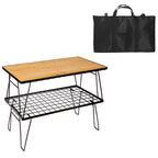 AOTU YT1001 Outdoor Bamboo Storage Bag with 2 Mesh Tables, 2 Net Tables + 1 Bamboo Board + 1 Storage Bag