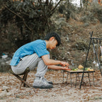 AOTU YT1001 Outdoor Bamboo Storage Bag with 2 Mesh Tables, 2 Net Tables + 1 Bamboo Board + 1 Storage Bag