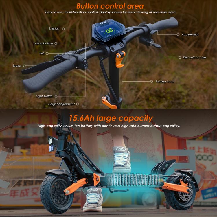 Kukirin G2 Pro VMP 500W Three-speed Folding Electric Offroad Scooter with 9 inch Vacuum Tires, G2 Pro VMP