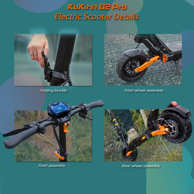 Kukirin G2 Pro VMP 500W Three-speed Folding Electric Offroad Scooter with 9 inch Vacuum Tires, G2 Pro VMP