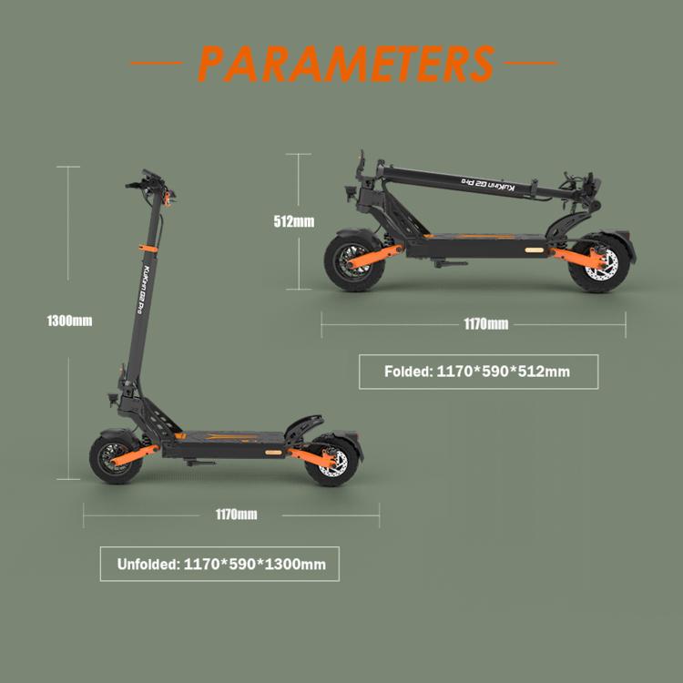 Kukirin G2 Pro VMP 500W Three-speed Folding Electric Offroad Scooter with 9 inch Vacuum Tires, G2 Pro VMP