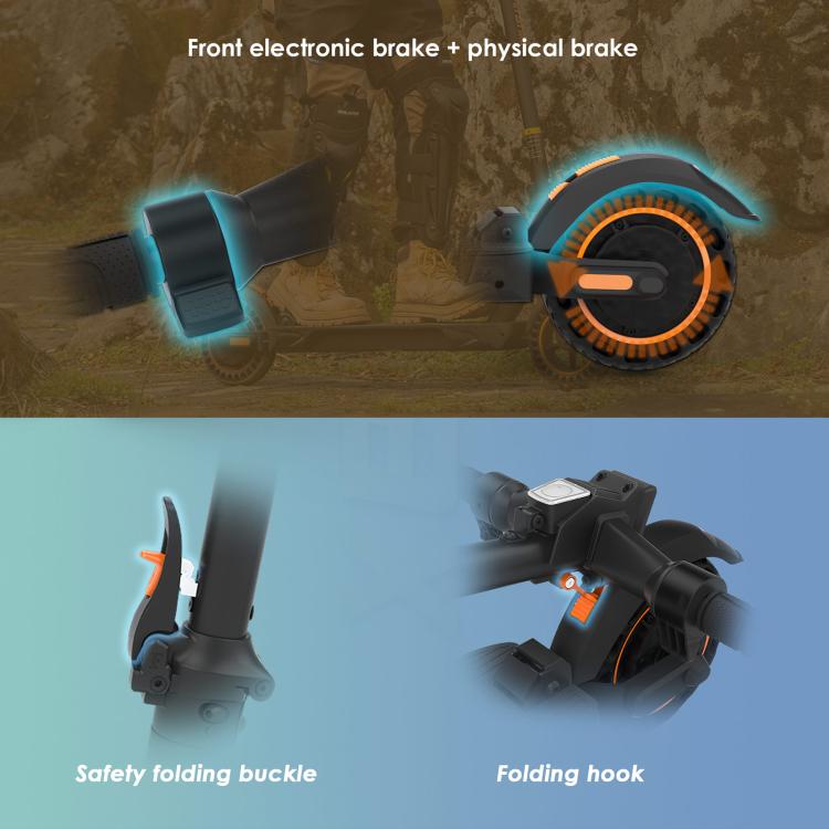 Kukirin S1 Max 500W Three-speed Folding Electric Offroad Scooter with 8 inch Honeycomb Tires, S1 Max