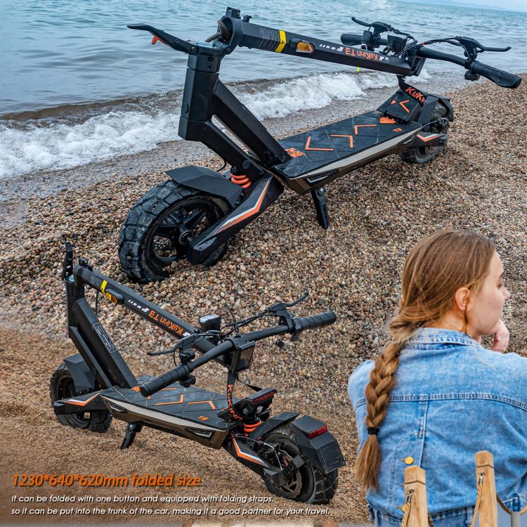 Kukirin T3 800W 45km/h Max Speed Folding Electric Scooter with 10 inch Vacuum Tires & 14-Light System, EU Plug(Black), T3