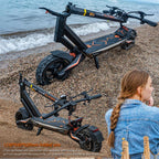 Kukirin T3 800W 45km/h Max Speed Folding Electric Scooter with 10 inch Vacuum Tires & 14-Light System, EU Plug(Black), T3