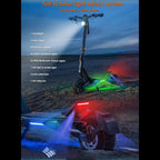 Kukirin T3 800W 45km/h Max Speed Folding Electric Scooter with 10 inch Vacuum Tires & 14-Light System, EU Plug(Black), T3