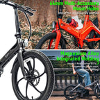 ONEBOT Eagle 250W 36V 10.2Ah 6-Speed Folding Electric Bicycle with 20 inch Tires, EU Plug