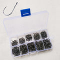 500 PCS Mixed Size Fish Barbed Hook Fishing Hooks with Hole, 6-15 # with Hole
