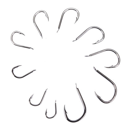 ISE 500 PCS Mixed Size Fish Barbed Hook Fishing Hooks, 3-12#