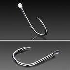 ISE 500 PCS Mixed Size Fish Barbed Hook Fishing Hooks, 3-12#