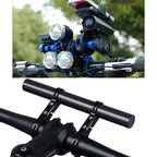 HLD-208 Mountainous Bicycle Carbon Fiber Handlebar Extension Frame Flashlight Bracket, Carbon Fiber Black, Carbon Fiber Blue, Carbon Fiber Red