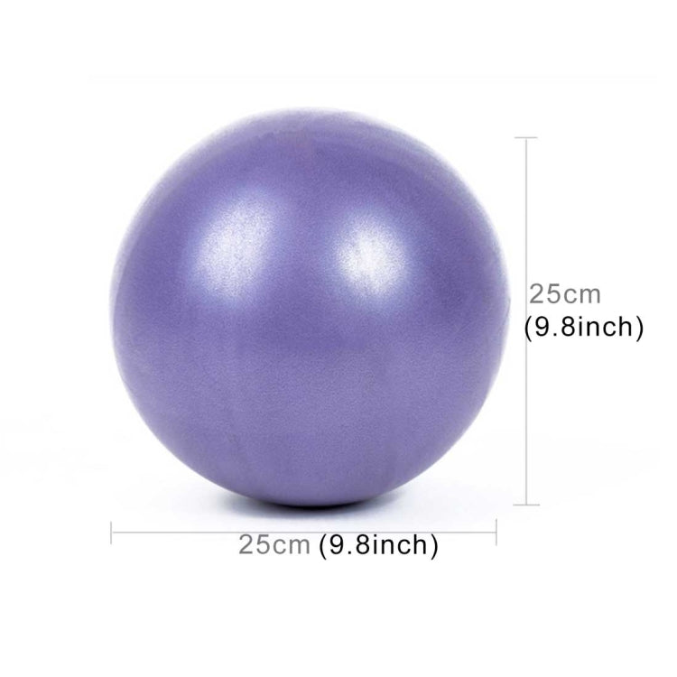 Mini Yoga Pilates Ball Explosion-proof PVC Ball Balanced Fitness Gymnastic Exercise Training with Straw, Diameter: 25cm, 25cm(Purple), 25cm(Blue)