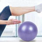 Mini Yoga Pilates Ball Explosion-proof PVC Ball Balanced Fitness Gymnastic Exercise Training with Straw, Diameter: 25cm, 25cm(Purple), 25cm(Blue)