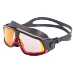 Colorful Large Frame Electroplating Anti-fog Silicone Swimming Goggles for Adults, 8801 (Red + Black), 8801 (Yellow + Black), 8801 (Silver + Black), 8801 (Blue + Black)