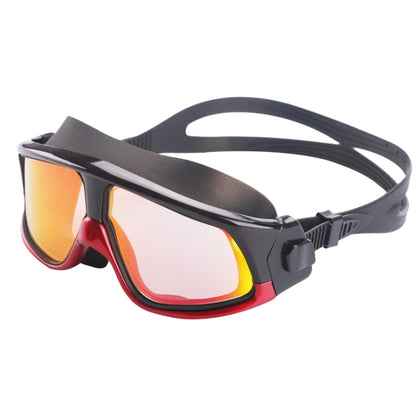 Colorful Large Frame Electroplating Anti-fog Silicone Swimming Goggles for Adults, 8801 (Red + Black), 8801 (Yellow + Black), 8801 (Blue + Black)