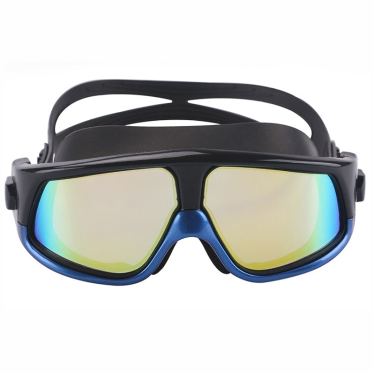 Colorful Large Frame Electroplating Anti-fog Silicone Swimming Goggles for Adults, 8801 (Red + Black), 8801 (Yellow + Black), 8801 (Blue + Black)