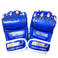 SUTENG Half Fingers PU Leather Adults Training Boxing Gloves, BZ02 Black, BZ02 Red, BZ02 Blue