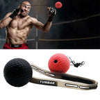 BONSEM Head-mounted PU Leather Fight Club Training Adults Boxing Elastic Ball, Boxing Elastic Ball