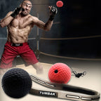 BONSEM Head-mounted PU Leather Fight Club Training Adults Boxing Elastic Ball, Boxing Elastic Ball