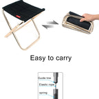CLS Outdoor Portable Aluminum Alloy Fishing Barbecue Folding Stool, Size: 24.8*22.5*27cm, CLS Folding Stool(Black)