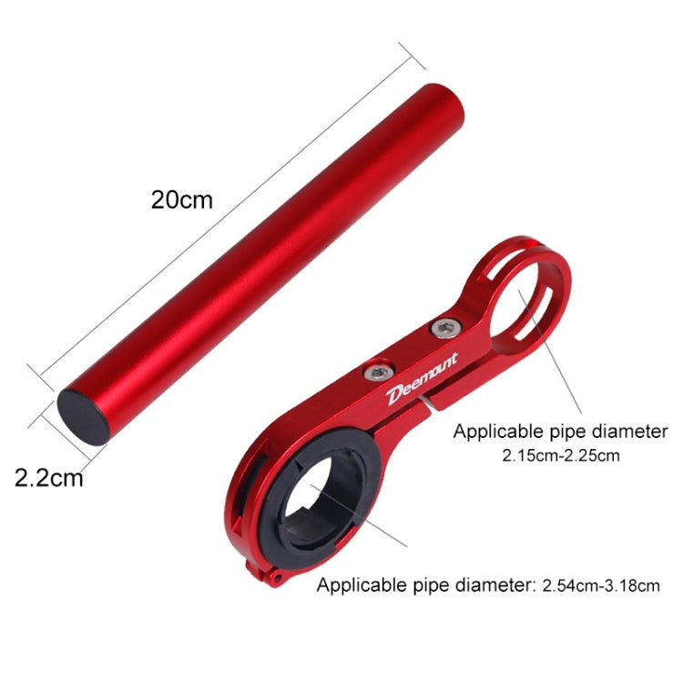HLD-208 Mountainous Bicycle Aluminium Alloy Handlebar Extension Frame Flashlight Bracket, Alloy Black, Alloy Blue, Alloy Red