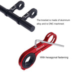 HLD-208 Mountainous Bicycle Aluminium Alloy Handlebar Extension Frame Flashlight Bracket, Alloy Black, Alloy Blue, Alloy Red