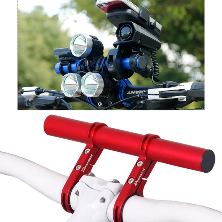 HLD-208 Mountainous Bicycle Aluminium Alloy Handlebar Extension Frame Flashlight Bracket, Alloy Black, Alloy Blue, Alloy Red