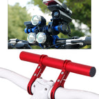 HLD-208 Mountainous Bicycle Aluminium Alloy Handlebar Extension Frame Flashlight Bracket, Alloy Black, Alloy Blue, Alloy Red