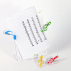 10 PCS PP Material Stainless Steel Spring Music Note Shape Book Clip Deluxe Page Holder, Random Color Delivery, Random Color Delivery